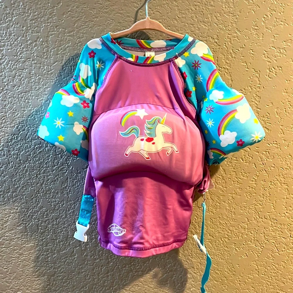Swimways Float Top Pool Water Wear Safety Swim Girls 4-6